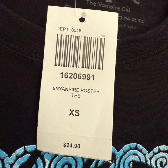 🆓 FREE When Bundled - Hot Topic Nyanpire The Vampire Cat T-Shirt - XS - Picture 8 of 12